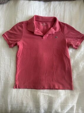 Vineyard Vines Coral Pink Kids Polo Shirt